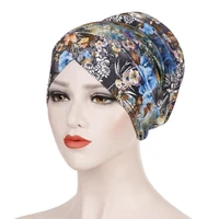 new fashion print ladies hijab caps leopard muslim cotton indian bonnet islamic headdress women turban hijabs ready to wear