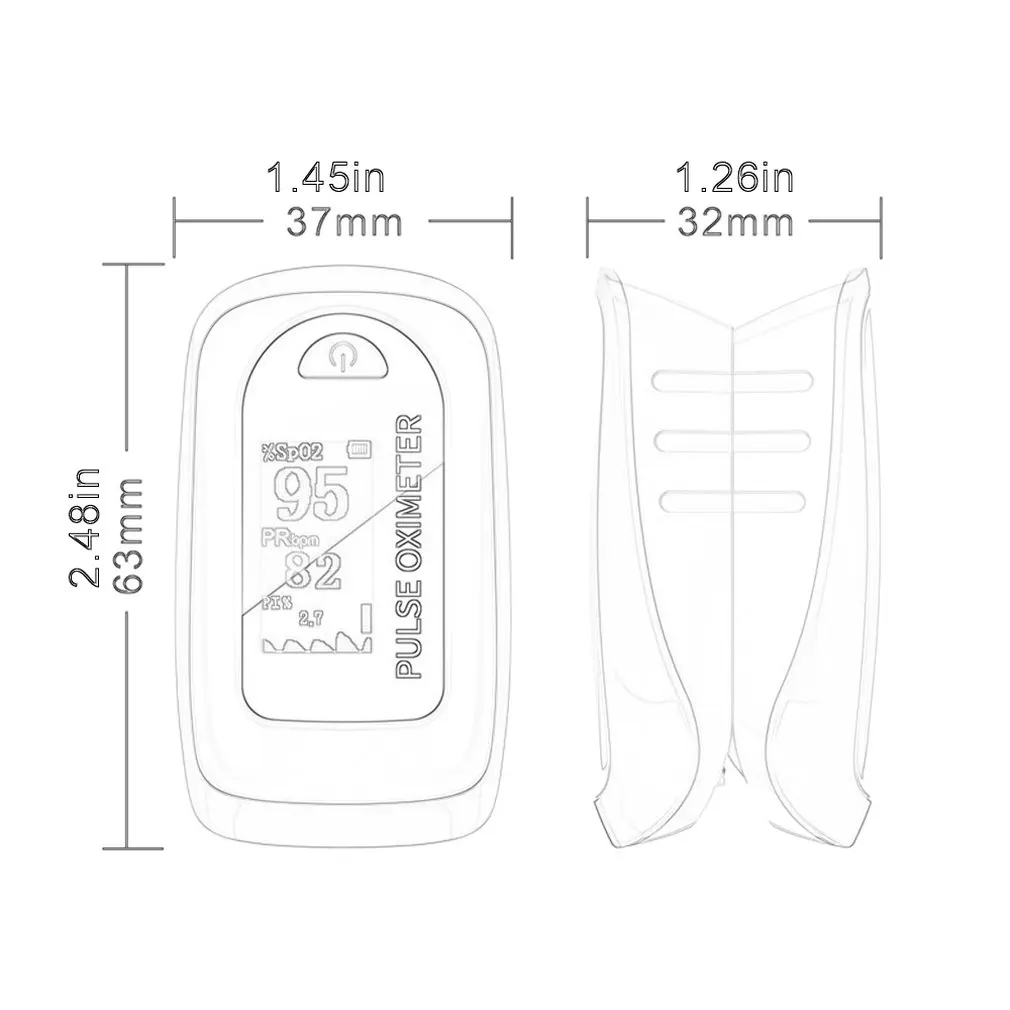 

Digital Finger-Clip Pulse Oximeter Blood Oxygen A Finger Portable Meter Health Oximeter Finger Pulse Oximeter