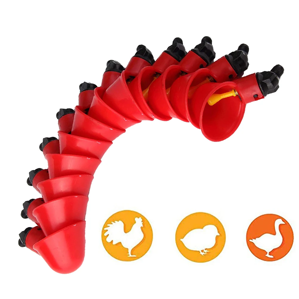 

12PCS Chicken Water Cups Poultry Drinking Cups Watering Bowls Automatic For Chicken Duck Poultry Chicken Waterer Drinker