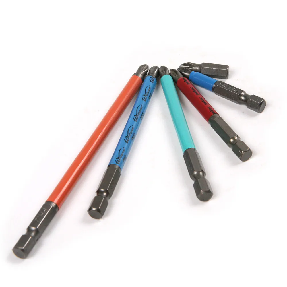 

Fixmee 7size 25mm-150mm PH2 Anti Slip S2 Screwdriver Set Bits 1/4" Hex Shank