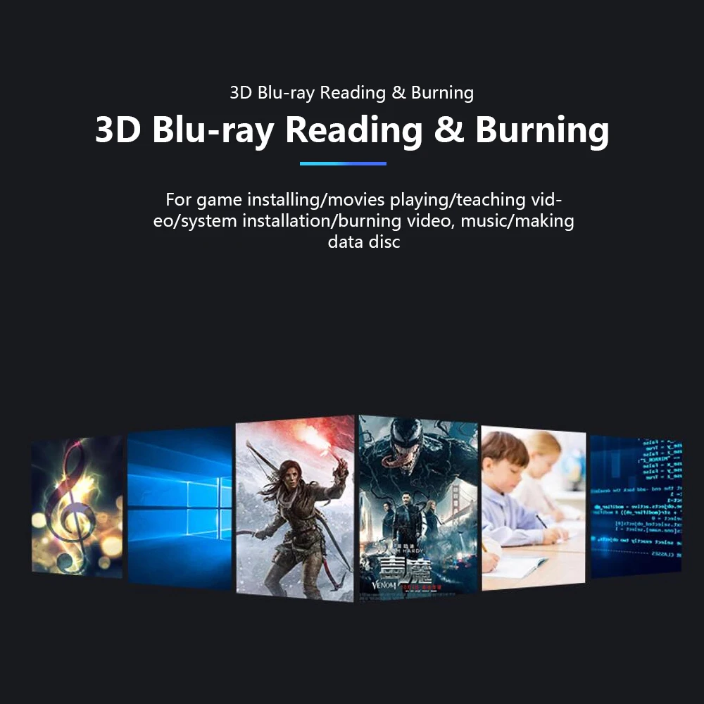 Ультра тонкий внешний диск DVD RW USB 3 0 Писатель горелки BD ROM 3D Blu Ray плеер для Linux Windows