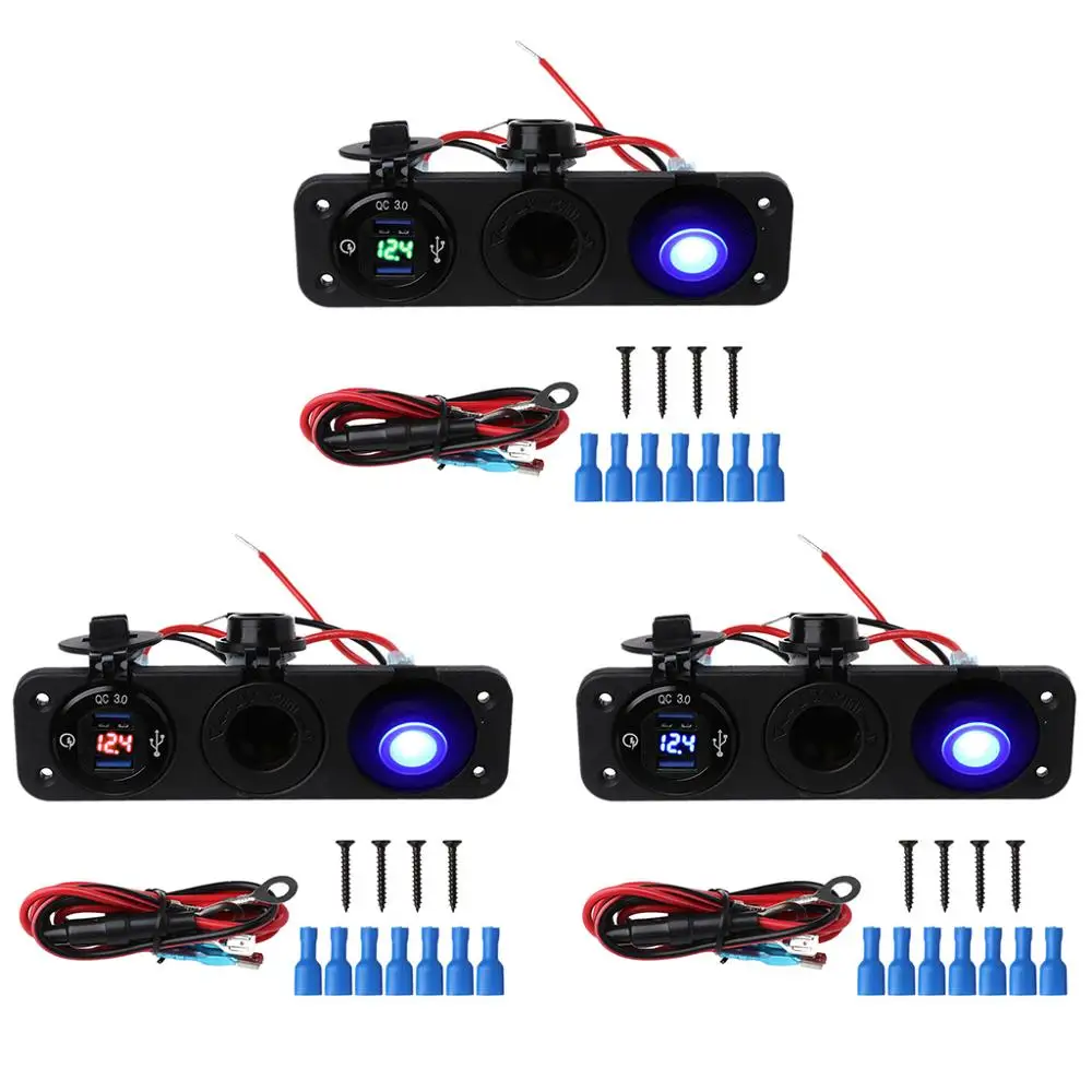 Розетка для автомобильного прикуривателя сплиттер водонепроницаемый 12 В 24