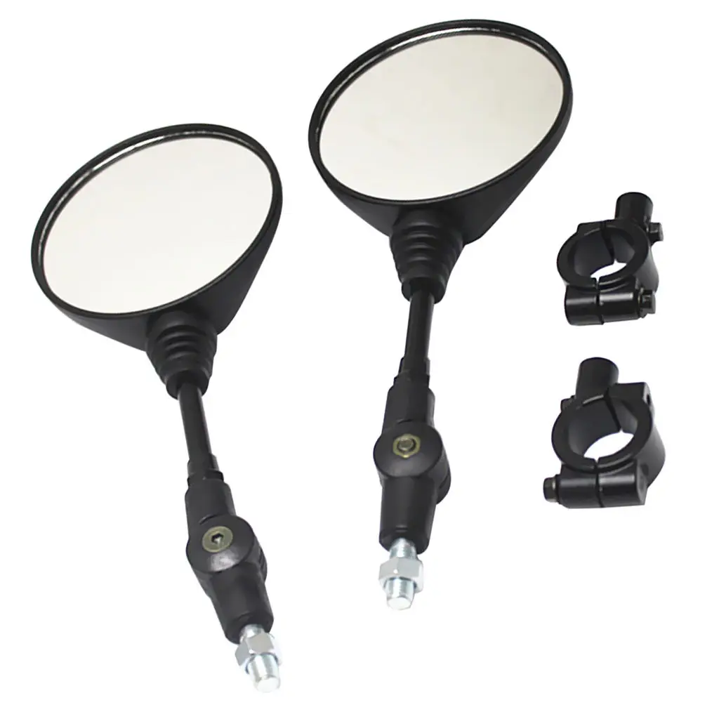 

Universal Motorcycle Adjustable Rearview Side Mirrors for 22mm Handlebar With Mount Clamp
