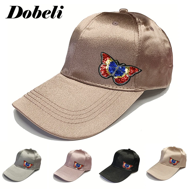 Dobeli/оптовая продажа новая мерсеризованная бейсболка 2020 сатиновая с блестками и