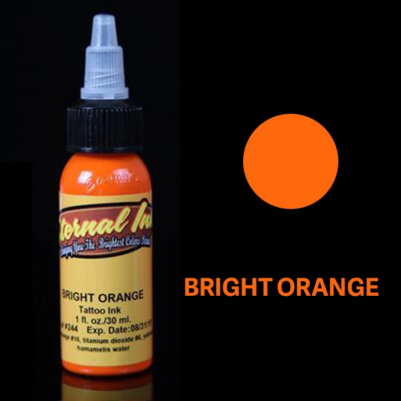 bright orange Перманентные чернила для татуировки, набор пигмента, tinta tattoo tintas para tatuajes, пигменты, динамические чернила, goochie tintas tattoo, aimoosi - Цвет: bright orange