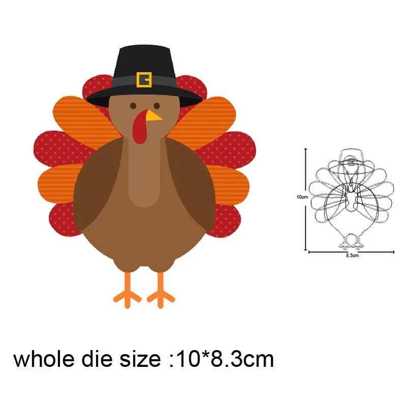

Animals Turkey Dies New 2021 Metal Cutting Dies for DIY Scrapbooking Paper and Card Making Decorative Embossing Dies Craft dies
