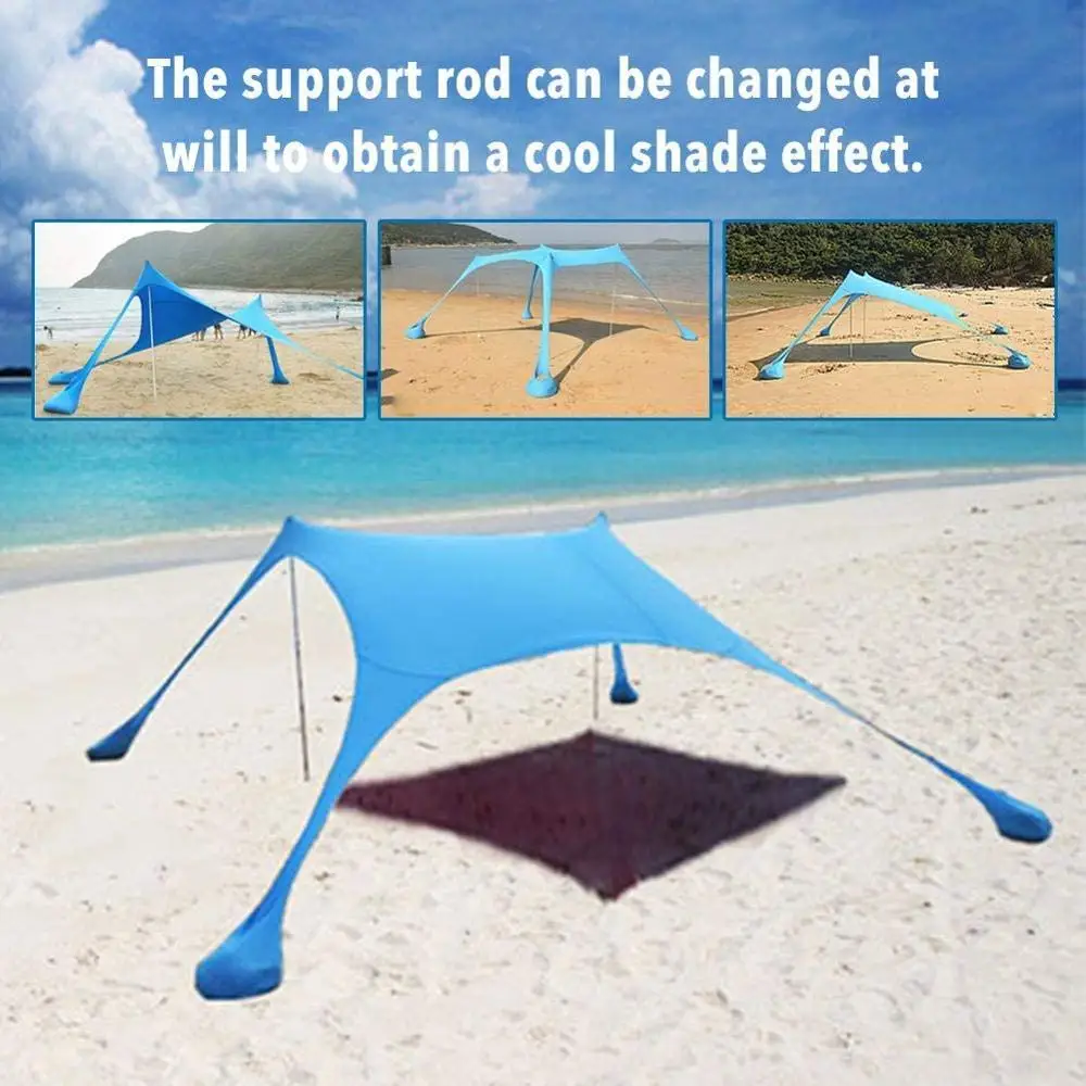 

Family Beach Tent Sunshade Lightweight Sun Shade Tent With Sandbag Anchors For Parks & Outdoor Camping Tent Shade Shelter