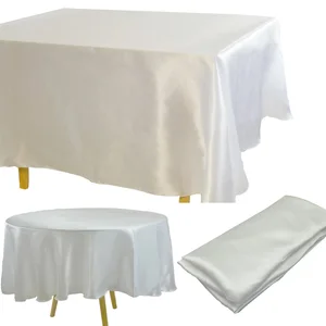 white satin tablecloth overlays christmas wedding restauranthotel table cover non splicing table cloth party table decoration free global shipping