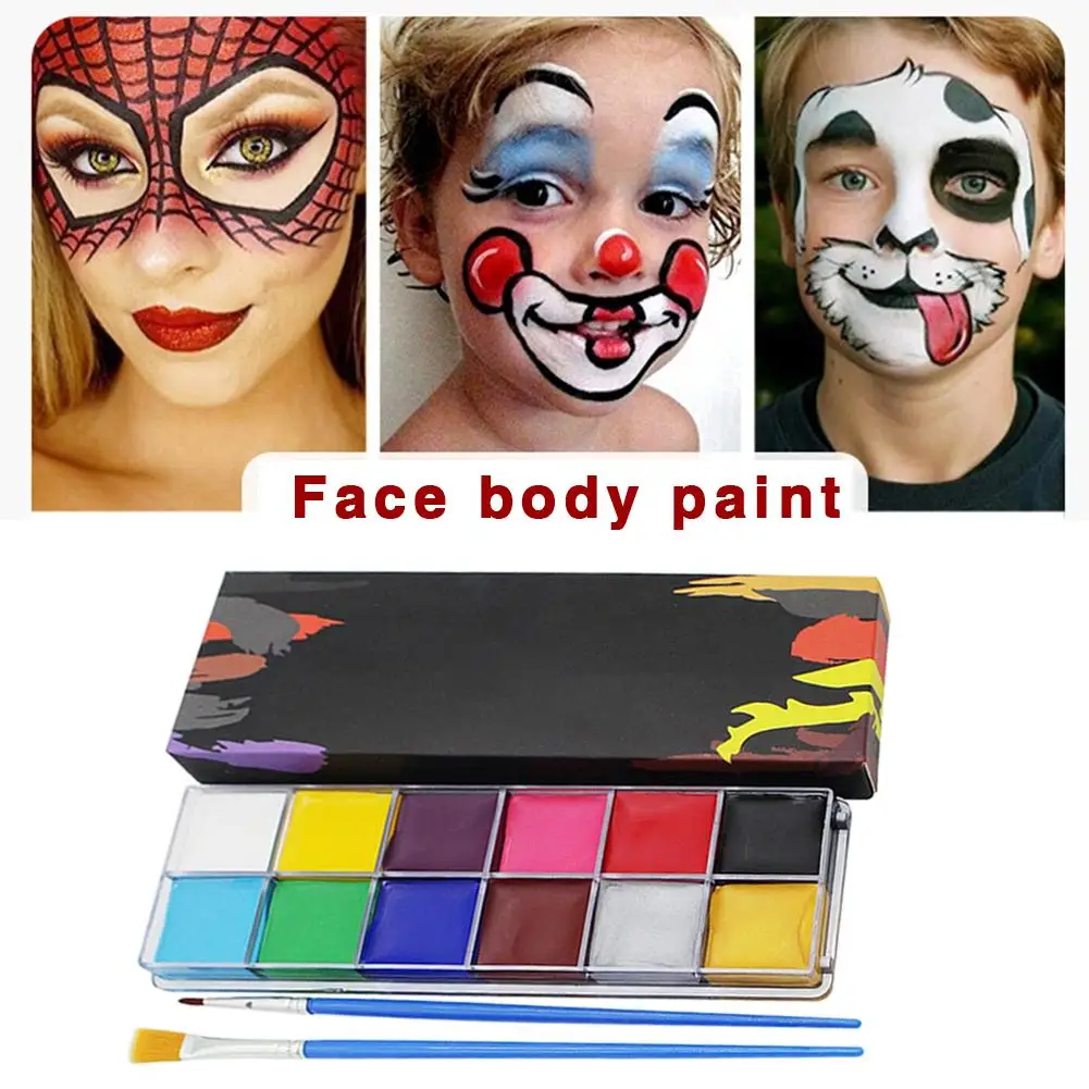 Набор красок для боди арта и грима 12 цветов|Чернила тату| |