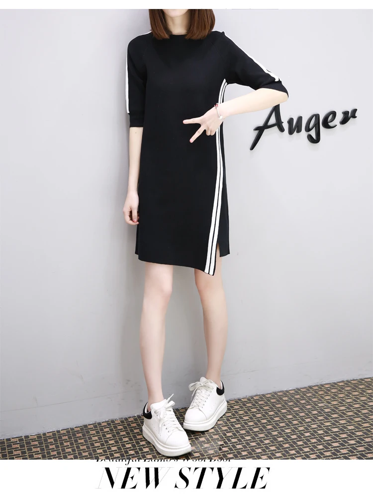 

New Autumn Style Women Dress Cowl Neck Pencil Dress Knee Length Women's Casual Bodycon Dresses Clothing
