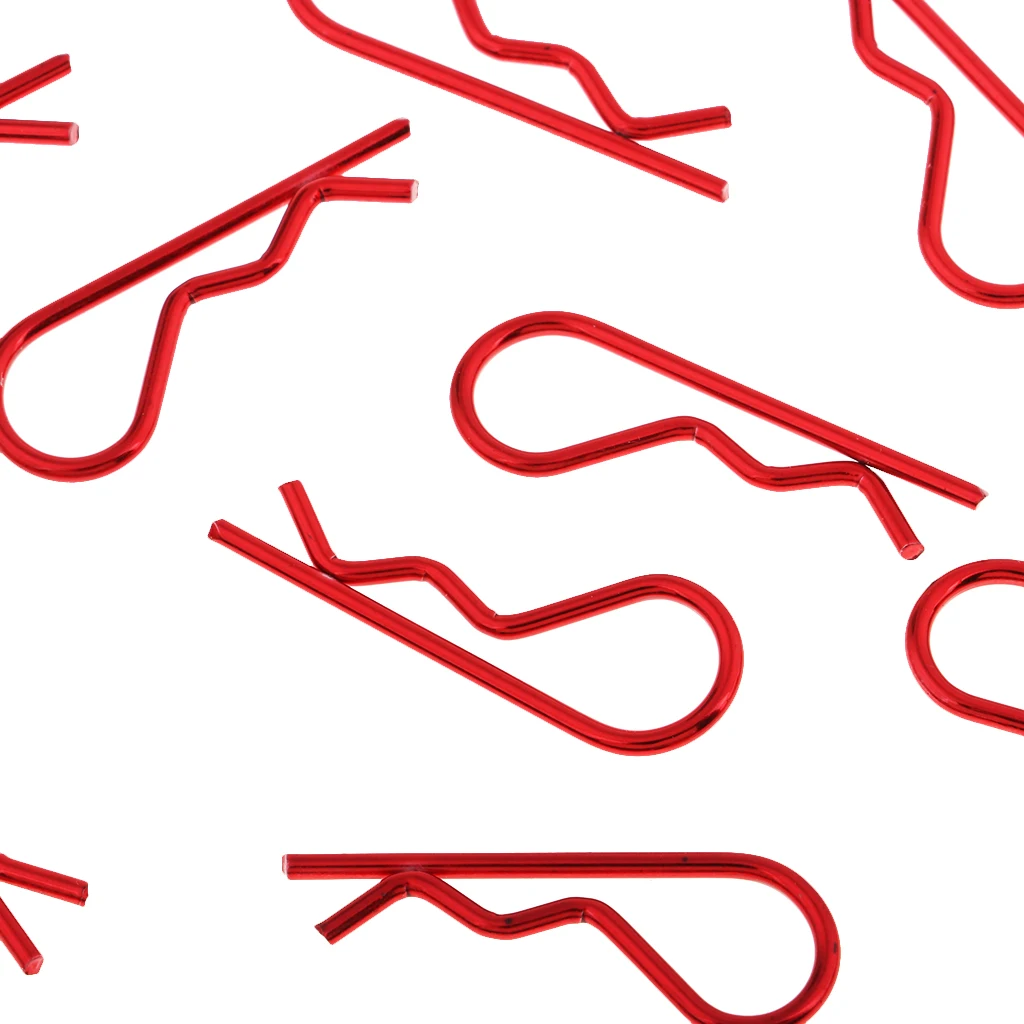 20 шт. красные металлические RC автомобильные зажимы для корпуса из нержавеющей