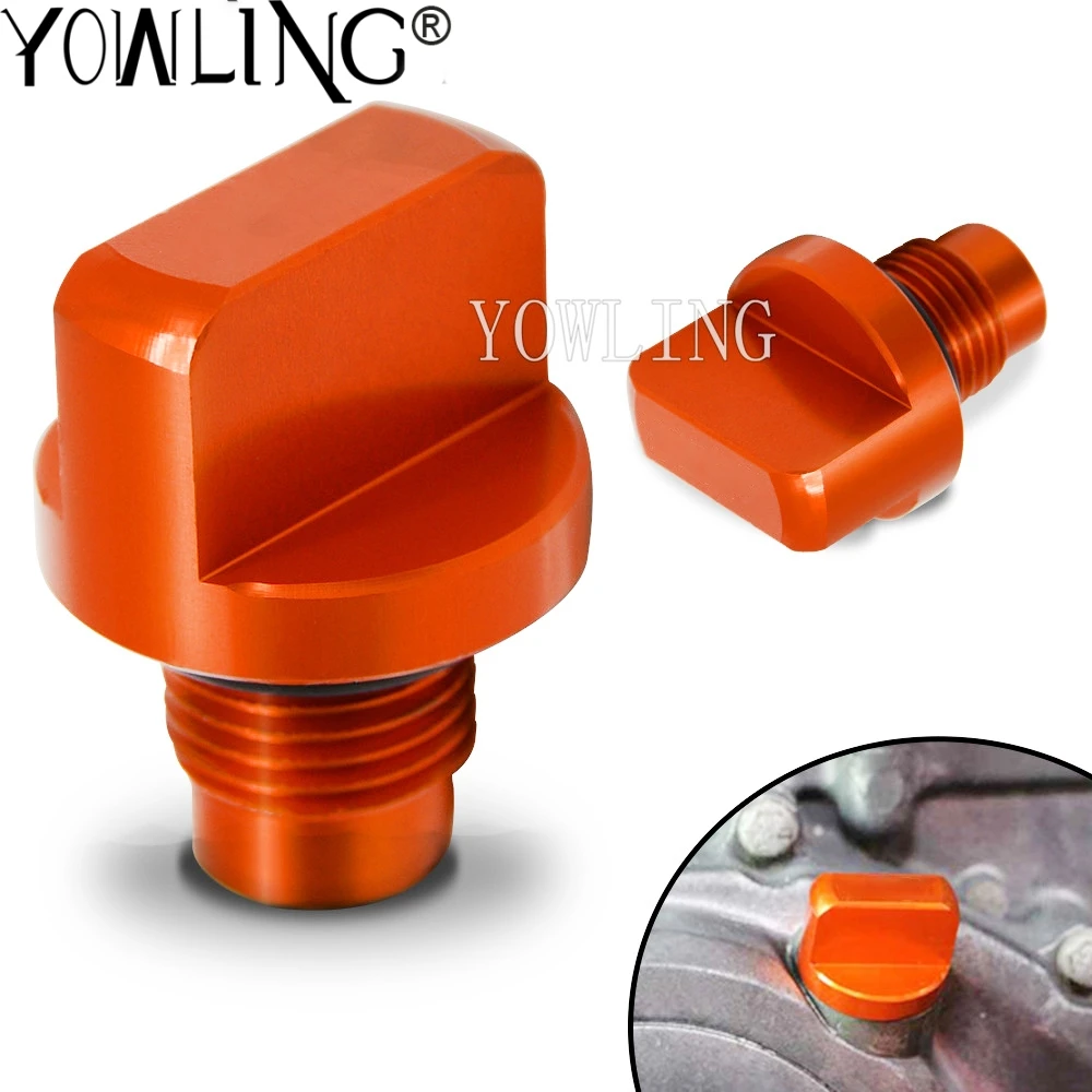 Аксессуары для мотоциклов с ЧПУ оранжевый алюминиевый двигатель Магнитная