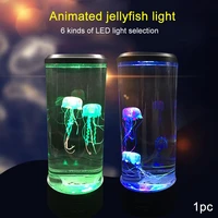 rgb led jellyfish lamp usb powered children gift night light tank aquarium table lamp for home bedroom bedside indoor decoration
