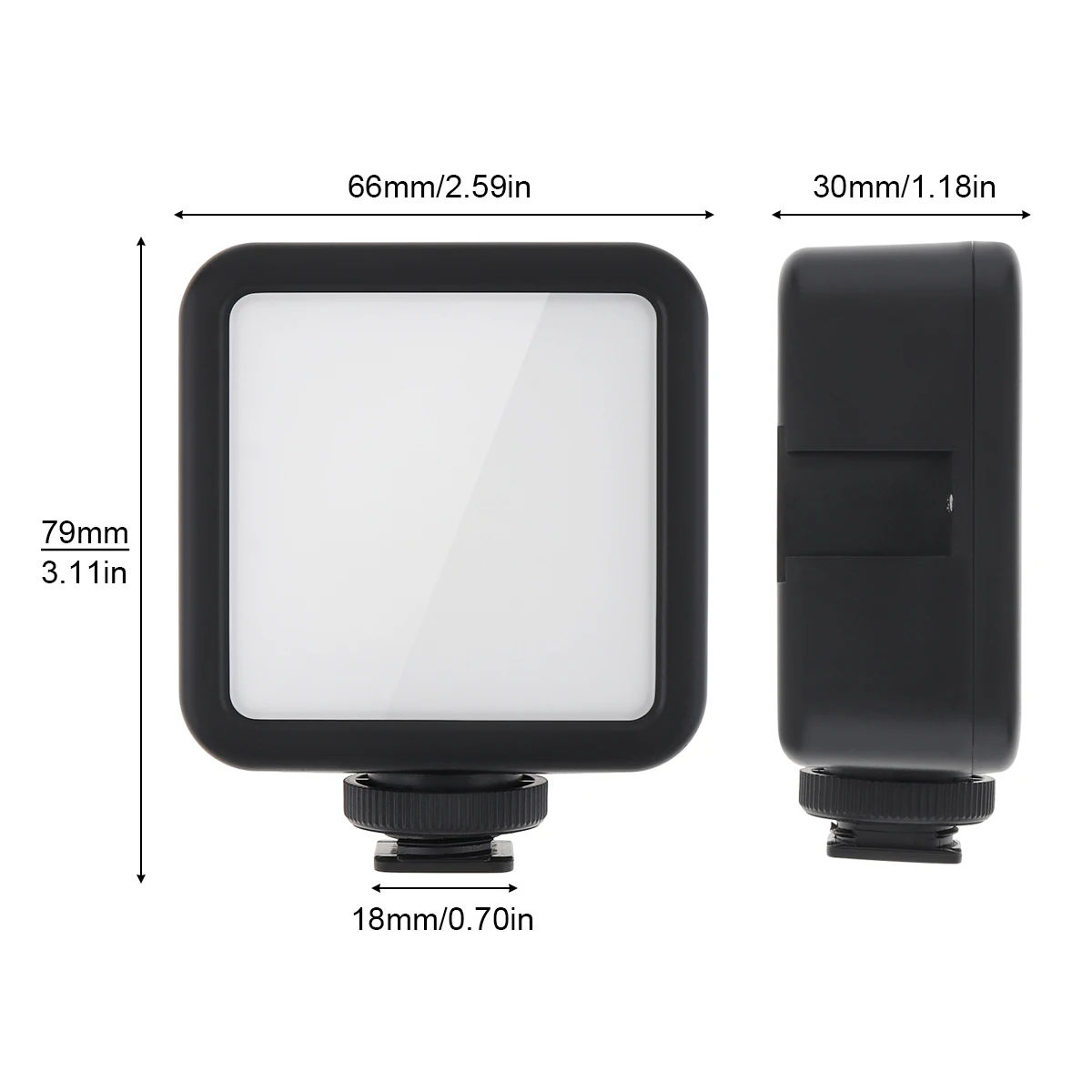 Mini Video Light Lighting Camera Light Lamp Brightness 1/4'' Cradle Head Clip for Photography Camera Light Vlog Fill Light Live