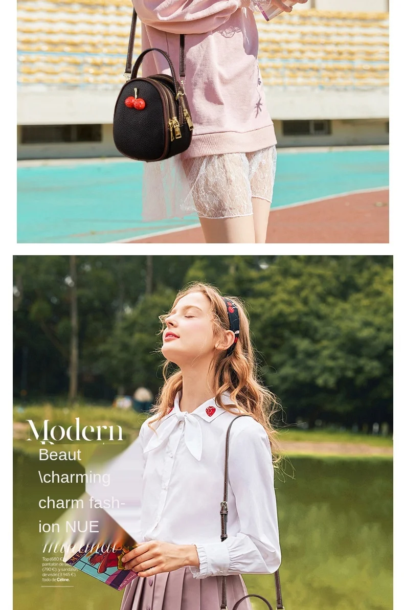 

Small Bag Female 2021 New Korean Fashion Shoulder Bag Leather Messenger Bag All-match Handbag