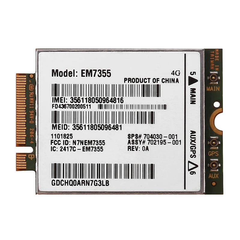 

EM7355 модуль беспроводной карты Wi-Fi LTE EVDO/HSPA WWAN NGFF 4G для HP Elitebook 820 840 G1