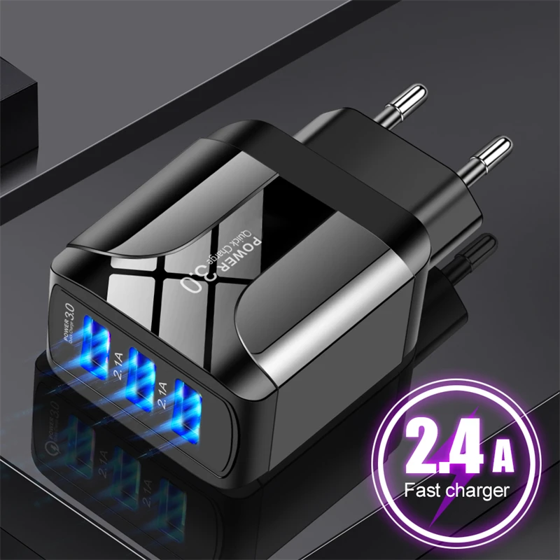 Зарядное устройство Quick Charge 3 0 для iPhone 13 Pro Max зарядное с USB-портами адаптер быстрой