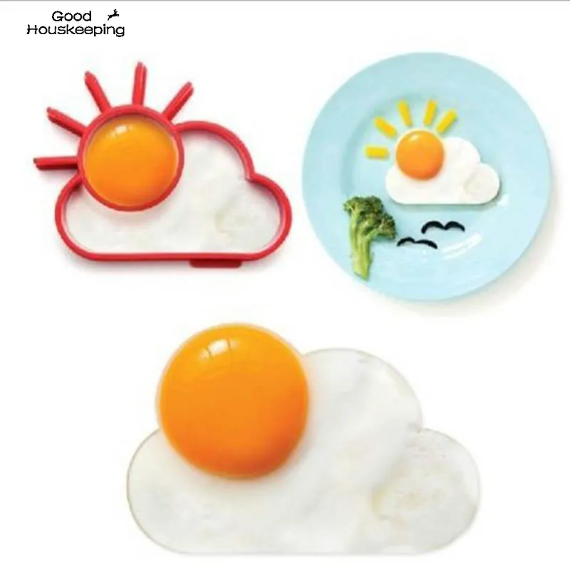 Breakfast Omelette Mold Silicone Egg Pancake Ring Shaper Cooking Tool DIY Kitchen Accessories Gadget Plastic Separator |