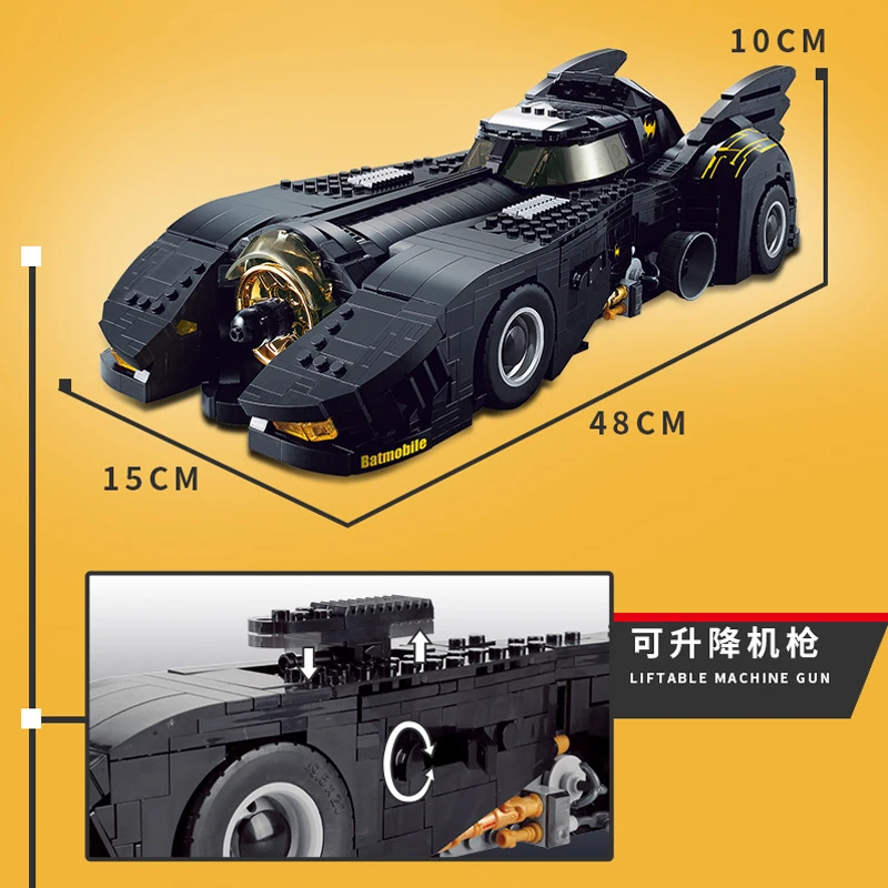 Конечный Бэтмобиль Decool 7144 совместимый с Legoing автомобиль набор выпуклые блоки MOC