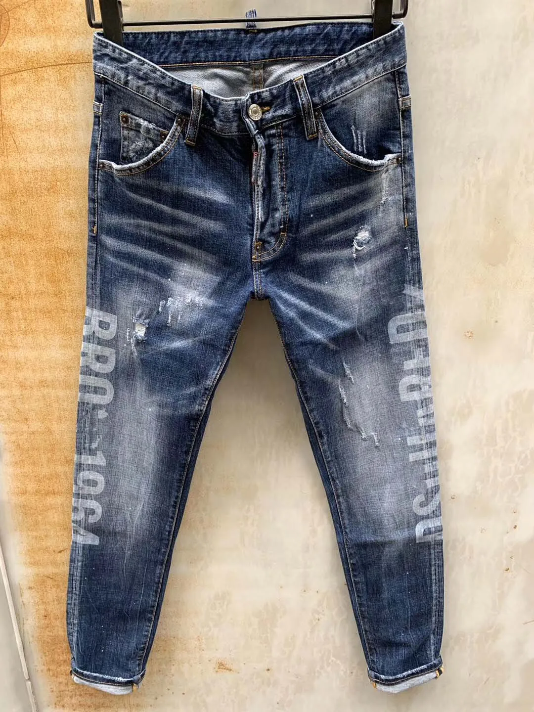 DSENQI новые мужские рваные джинсы для DSQ брюки байкерские Джинсы Верхняя одежда