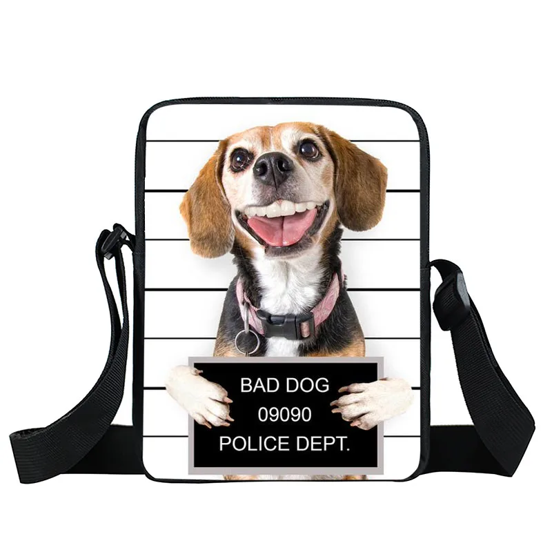 Забавные сумки через плечо с изображением плохой собаки женские миниатюрная