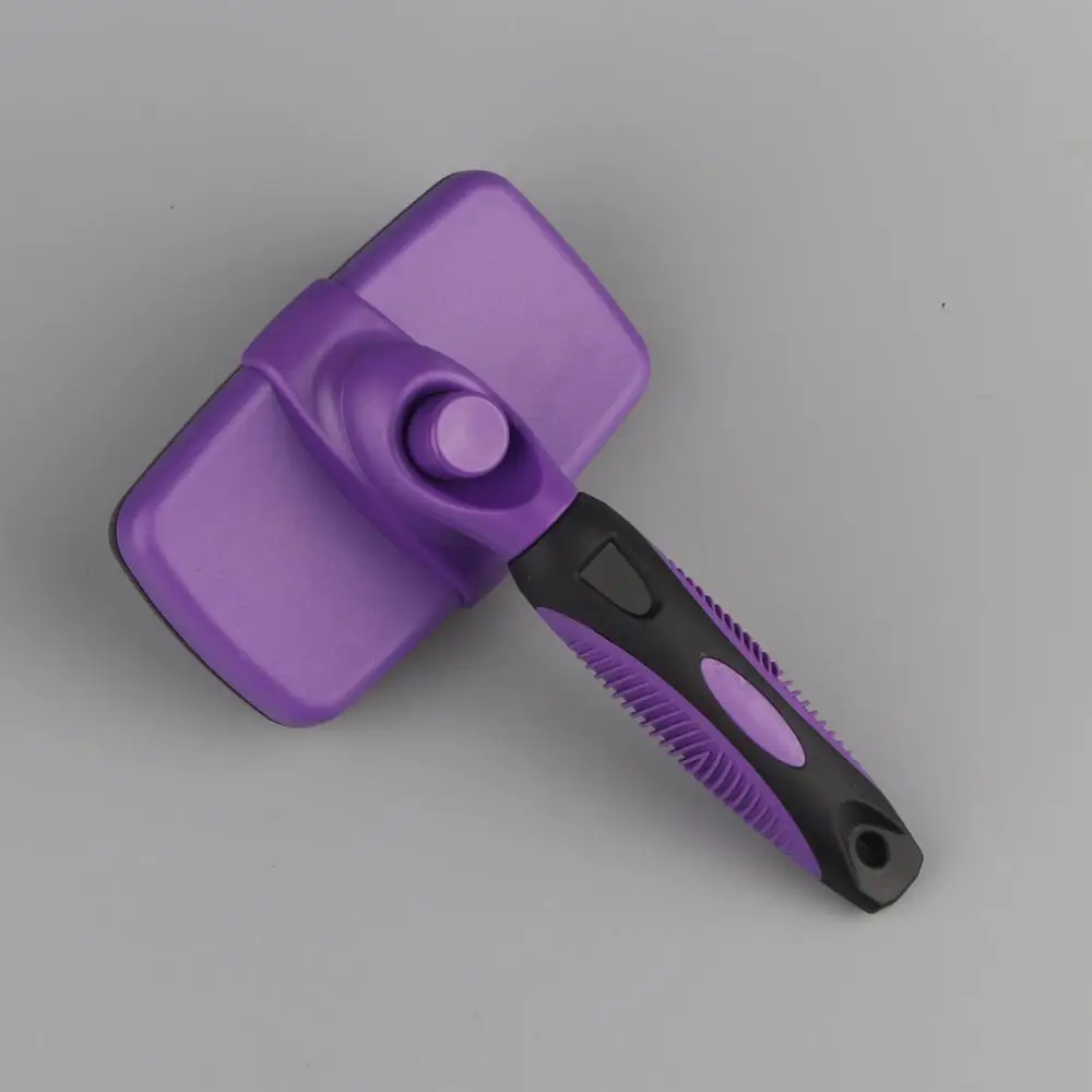 

Self Cleaning Slicker Brush Dog Comb Shedding Trimmer Tools for Cats Dogs All Hair Type Pet Grooming Comb Non Slip Holder