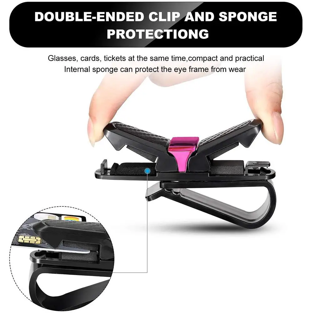 

2pcs Universal Car ABS Sunglasses Holder Card Ticket Clip for Car Sun Visor Car Sunglasses Clip Glasses Hanger Mount Accessories