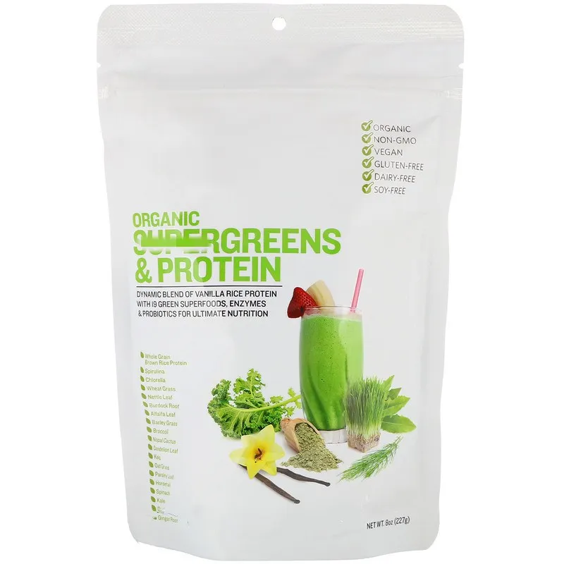 

Organic Green mix & Plant protein mixture, 8 oz (227 g)