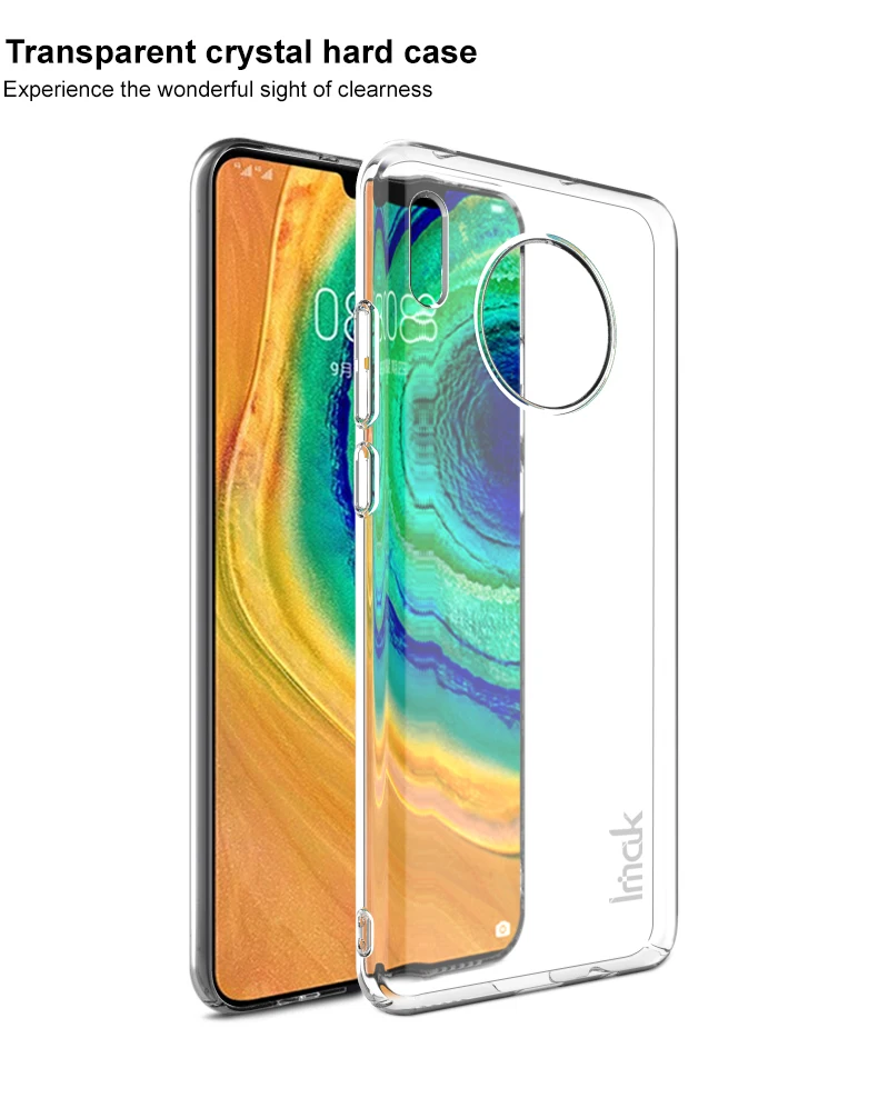 IMAK Кристальный чехол, прозрачный чехол для huawei mate 30, смартфон, чехол для ПК Жесткий Чехол для huawei mate 30, чехол для защиты экрана