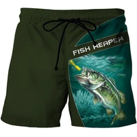 2021 fish shorts mens 3d printed loose mens casual pants
