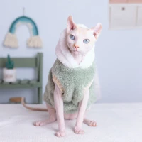 devon rex sphinx clothes fall winter velvet double side fleece cat vest konis cat outfits hairless cat clothes for sphinxes