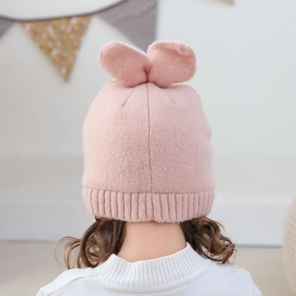 Новинка 2019 Детские осенне-зимние шапки с вертикальными ушками и мигающим