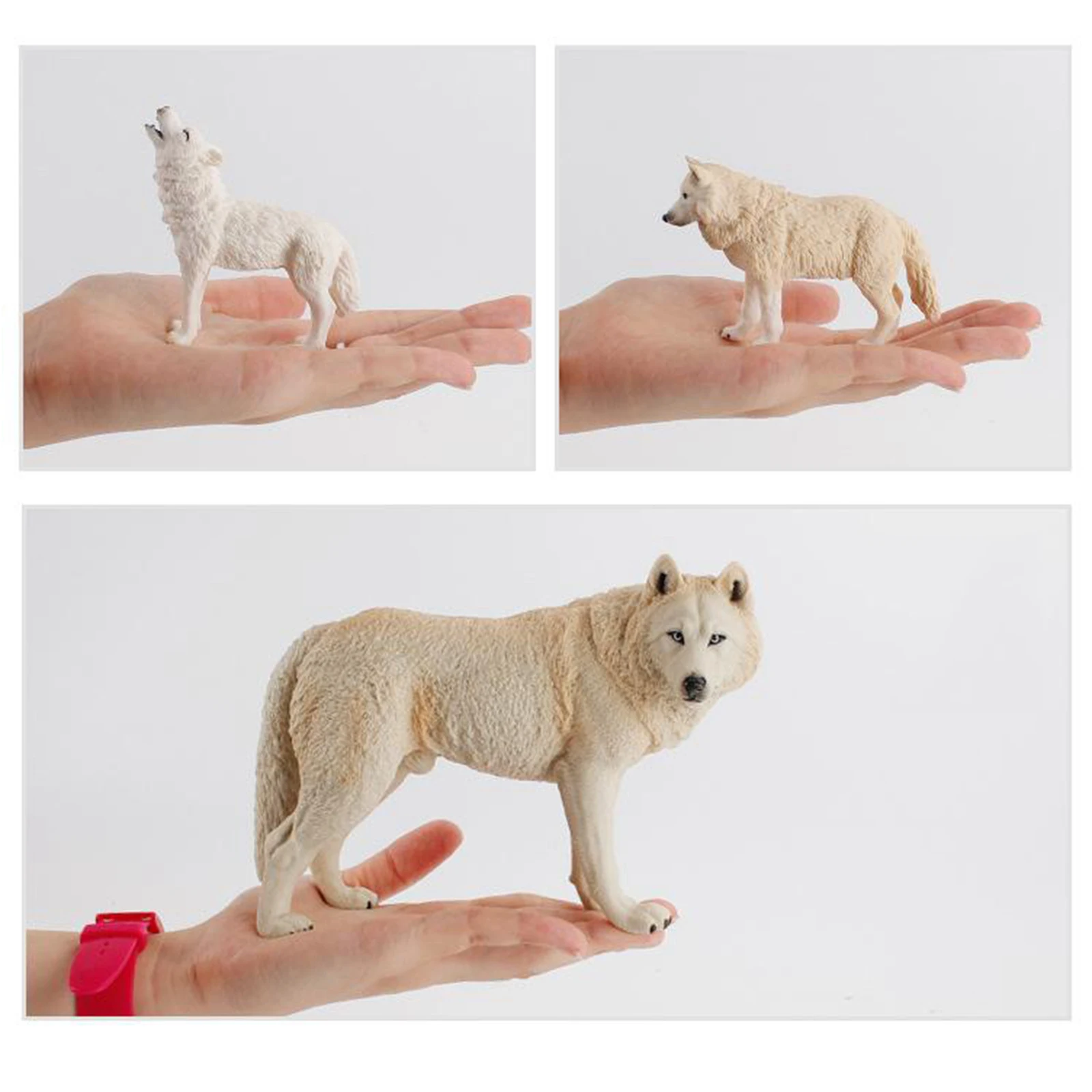 Комплект из 3 предметов дикие животные волки Статуя Белого Волка Статуэтка