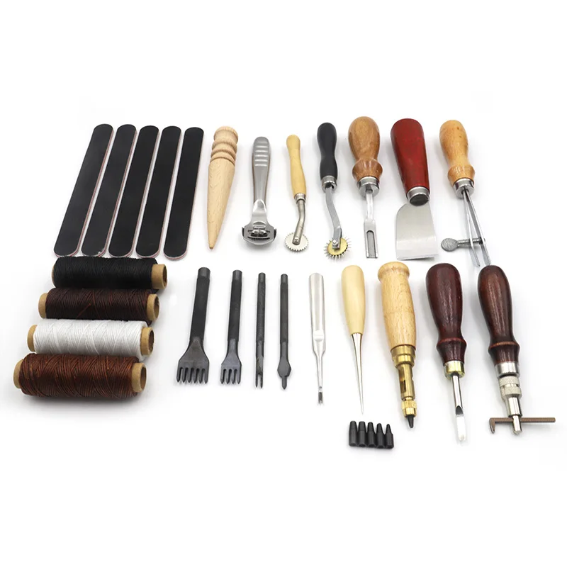 Набор инструментов для кожевенного ремесла марки QJH 1 комплект/25 шт. инструмент