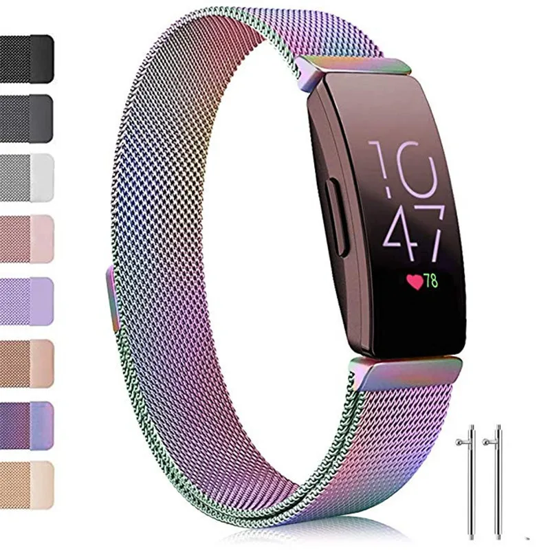 Ремешок для часов Fitbit Inspire HR ремешок Inspire ремешки металлический магнитный с миланским плетением Замена Петли Для Fitbit Inspire Band - Цвет: 5