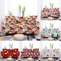 christmas sofa cover stretch santa claus printed elastic couch cover case for corner sectional sofa slipcover 1234 seater