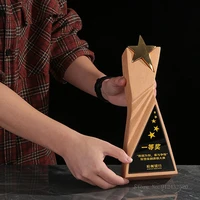 personality can be customized metal wooden crystal trophy home decoration creative awards event souvenir trophy