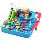 Обучающие игрушки для детей, 27 см, гоночный Железнодорожный автомобиль, приключенческая игра, механический интерактивный поезд