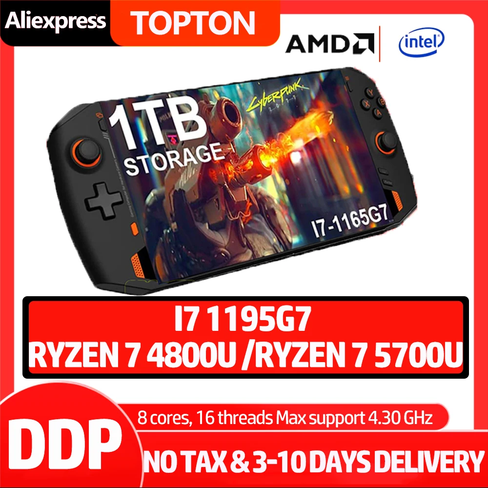 OneXPlayer мини портативная игровая консоль для видеоигр I7-1195G7 AMD R7 5800 8 4 дюймов