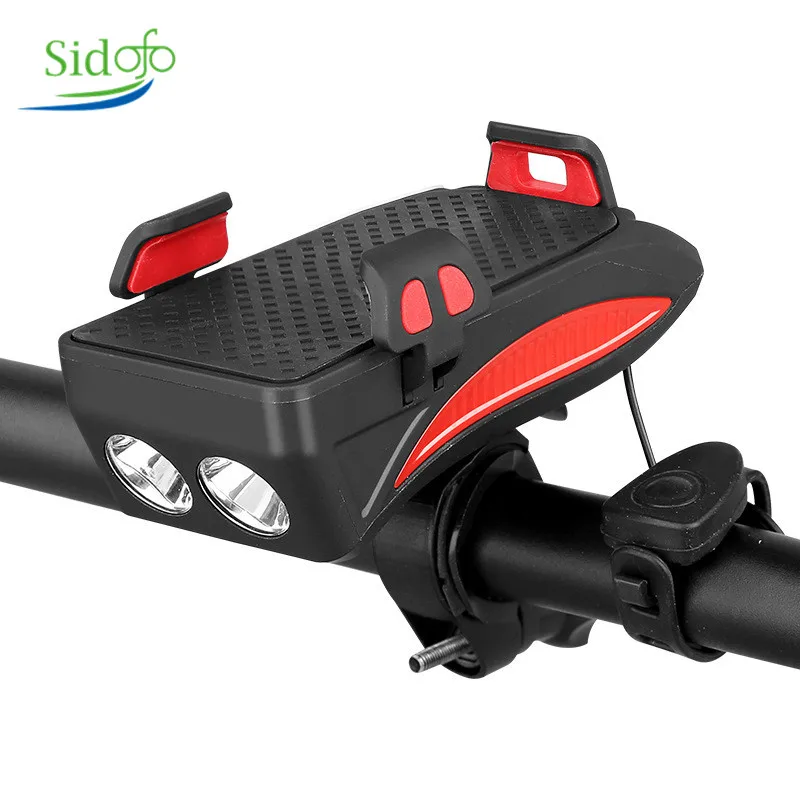 

Bicycle Light Rainproof LED Headlight Horn USB Charging 2000mAh 4000mAh Bike Phone Holder Headlight Flashlight 400Lm Bike Light