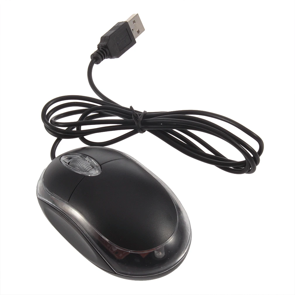1 шт. 800 DPI USB черный современный дизайн крошечное оптическое колесо прокрутки Мыши