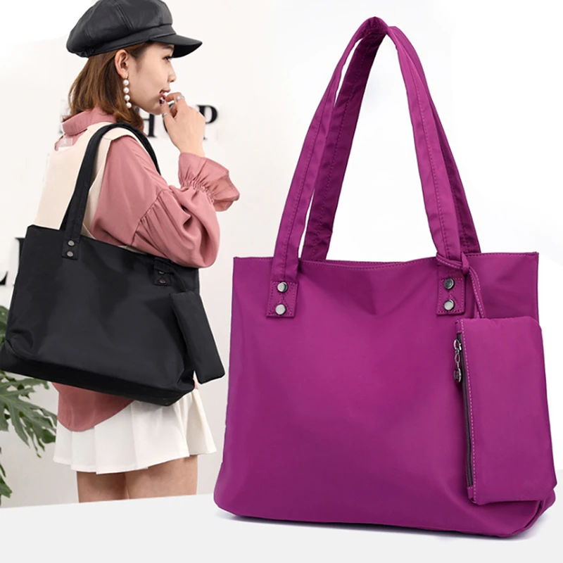 

Outdoor Large Capacity Long Shoulder Handbag Shopping Tote Bag Beach Top-handle Bags Women Designer Nylon Handbags