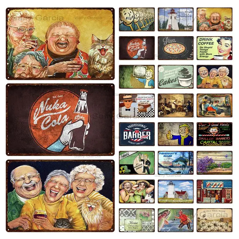 

Family Portrait Tin Sign Happy Smile Food Coffee Decorative Painting Metal Posters for House Family Home Room Wall Decor