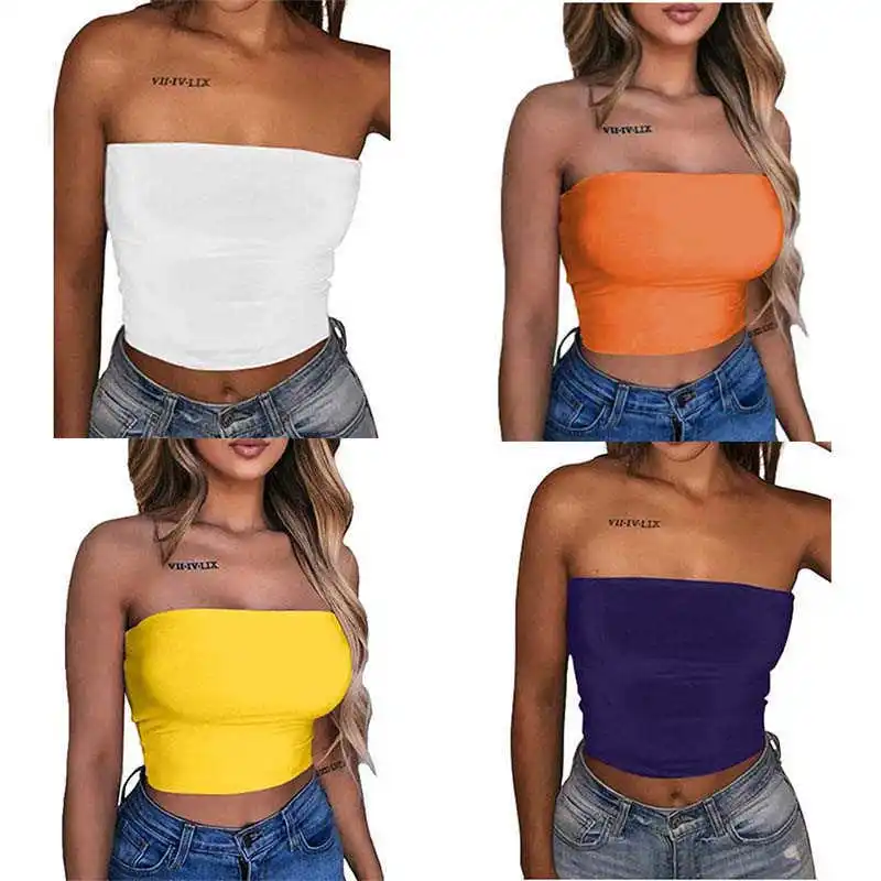 Solid Bra Top European and American new style women Comfortable seamless underwear in summer | Женская одежда