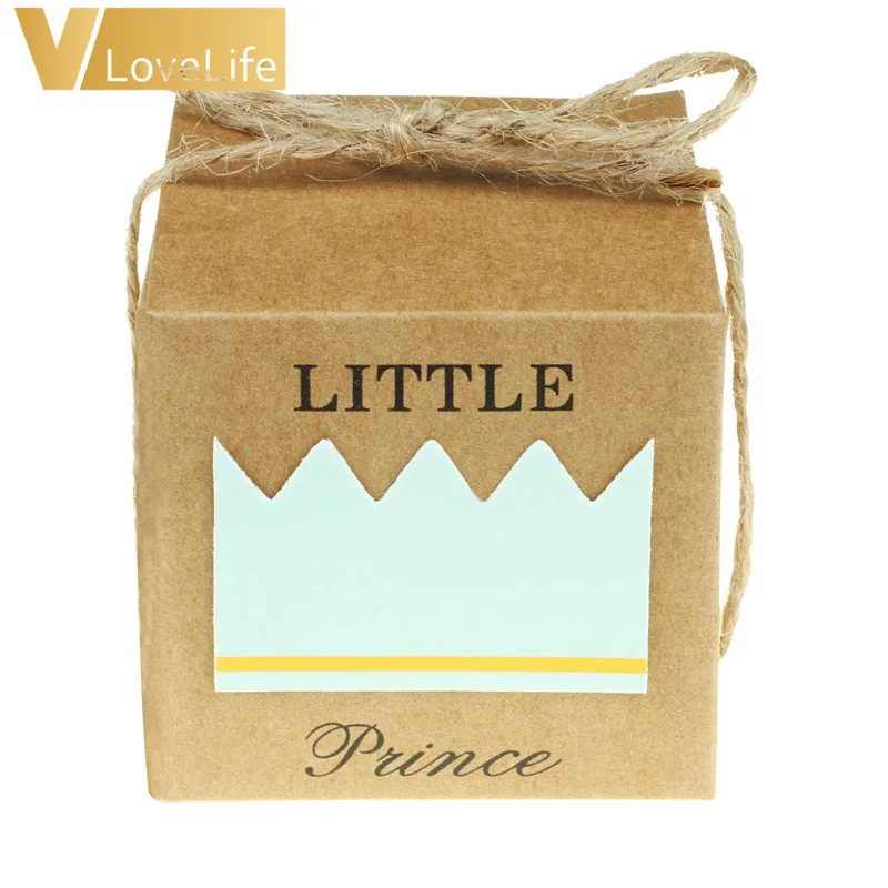 

100PCS Candy Box Wedding Gifts for Guests Kraft Boxes with Rustic Burlap Twine Decoration Wedding Gift Box Packaging