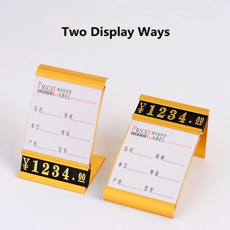 5 Pieces Plastic Watch Jewelries Cubes Price Display Tags Adjustable Number Digits Stand Frame Label Shop | Канцтовары для офиса и