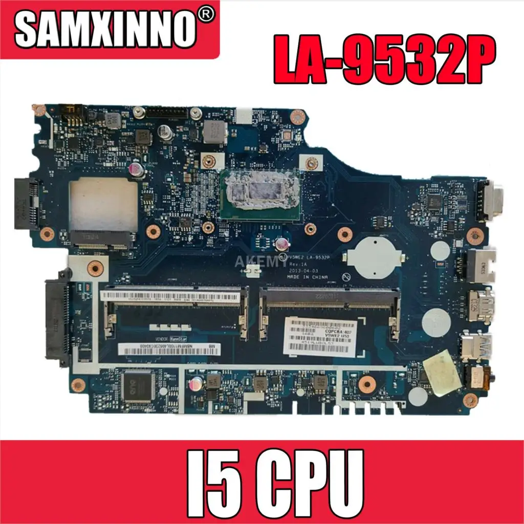 

V5WE2 LA-9532P DDR3L для Acer Aspire E1-532 E1-572 материнская плата для ноутбуков портативных ПК i5-4200U Процессор