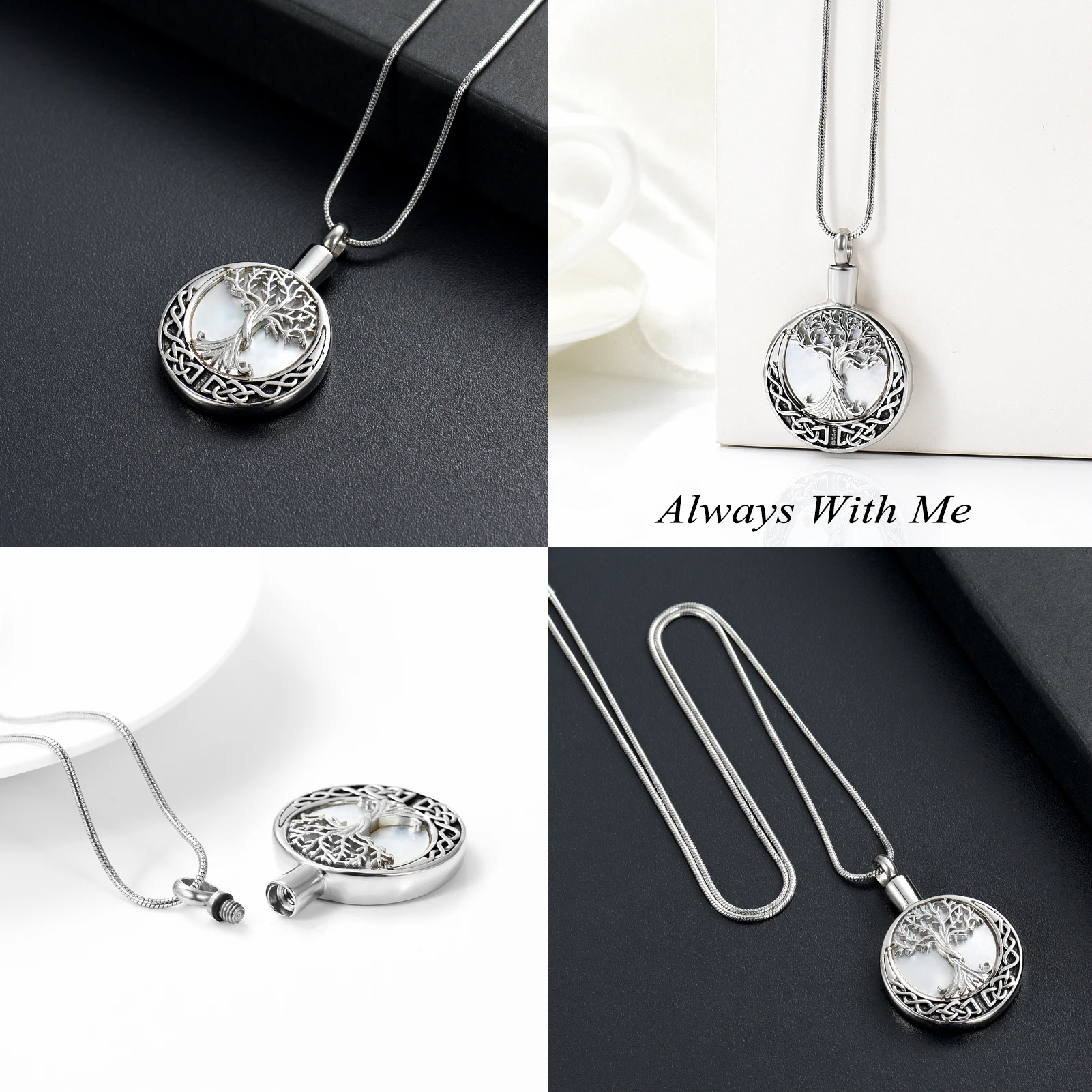 Ожерелья-урны для пепла дерево жизни мемориальные медальоны с пеплом ювелирные