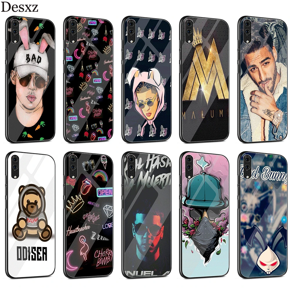 Чехол из стекла Bad Bunny Maluma Ozuna для huawei P30 P10 P20 Pro P Smart mate 10 20 Lite Y6 Y9 Honor 7A 8X9 10| |
