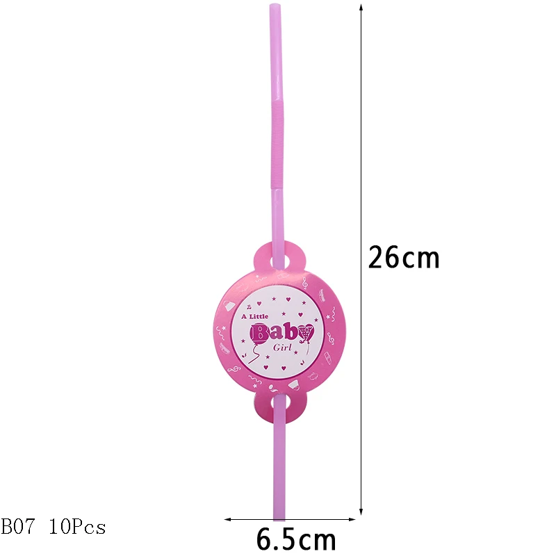 G07 Boy or Girl Baby Shower Disposable Tableware Gender Reveal Cup Plate Napkin Tablecloth Garland Birthday Party Decoration - Color: G07